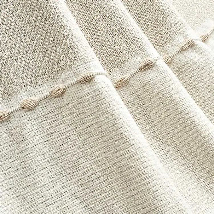 Blankets & Throws>Kirklands Home Tan and White Herringbone Stripe Throw