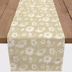 Kirklands Home Tan and White Wildflower Table Runner, 72 in. Best