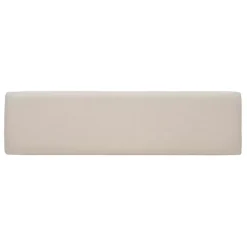Kirklands Home Basketweave Upholstered Wood Bench Tan Discount