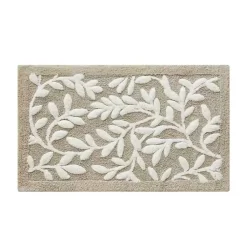 Kirklands Home Tan Botanical Cotton Bath Mat, 34 in. Best