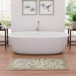 Kirklands Home Tan Botanical Cotton Bath Mat, 60 in. Online