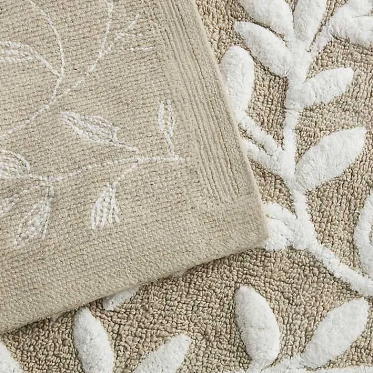 Kirklands Home Tan Botanical Cotton Bath Mat, 60 in. Online