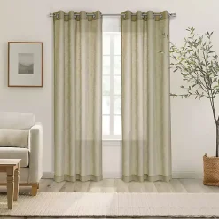Kirklands Home Boucle Sheer Single Curtain Panel, 108 in. Tan Hot