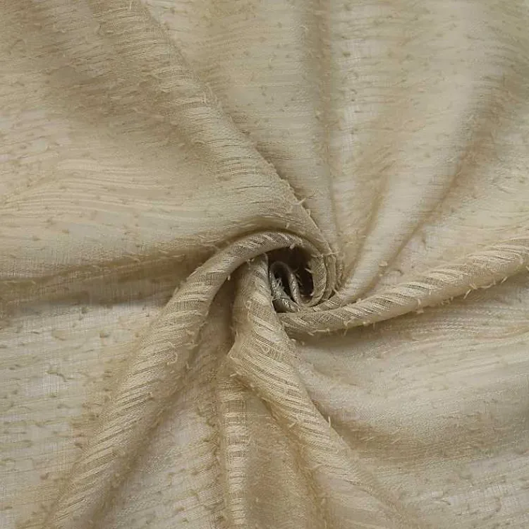 Kirklands Home Boucle Sheer Single Curtain Panel, 108 in. Tan Hot