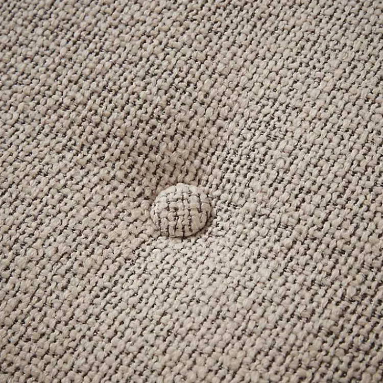 Kirklands Home Button Tufted Wood Bench Tan Sale