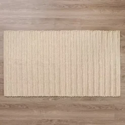 Kirklands Home Cable Knit Scatter Rug Tan Discount