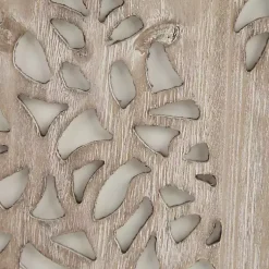 Kirklands Home Carved Wood Laurel Branches Panel Wall Plaque Tan Best