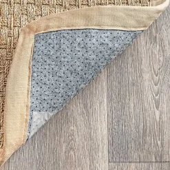 Kirklands Home Checker Weave Seagrass Area Rug, 5x8 Tan New