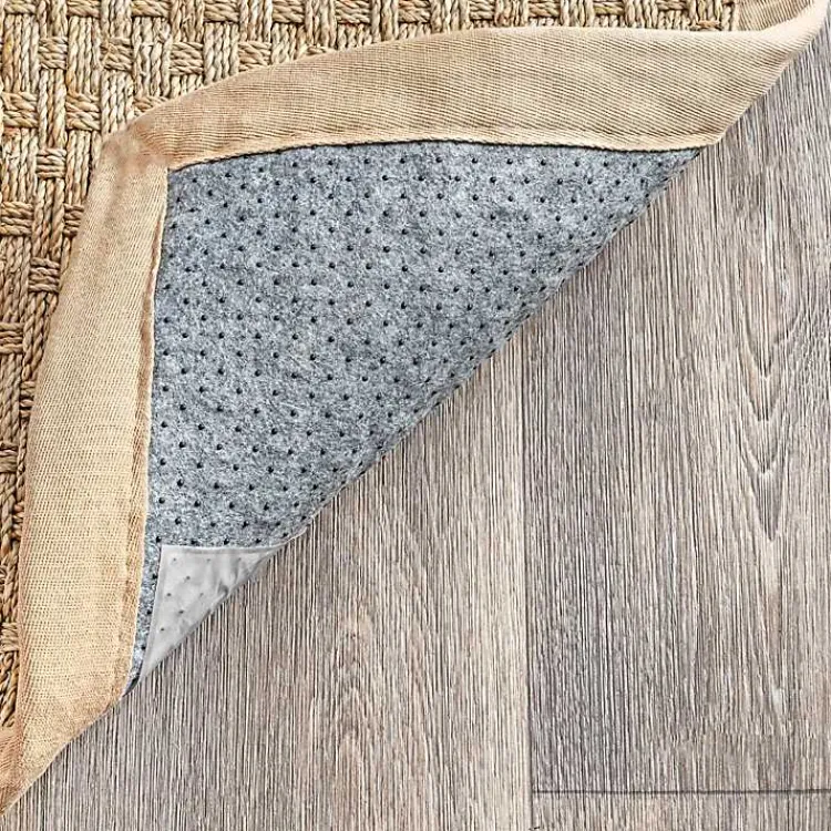 Kirklands Home Checker Weave Seagrass Area Rug, 5x8 Tan New