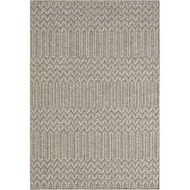 Kirklands Home Chevron Indoor/Outdoor Area Rug, 5x7 Tan Hot