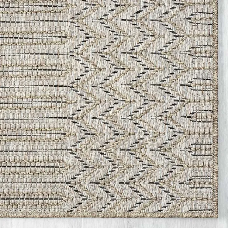 Kirklands Home Chevron Indoor/Outdoor Area Rug, 5x7 Tan Hot