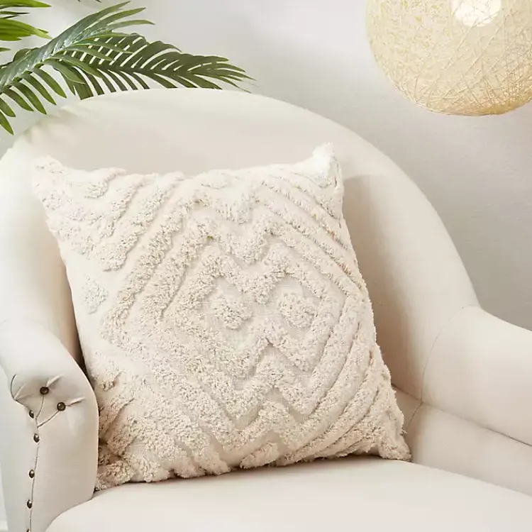 Pillows>Kirklands Home Chevron Tufted Pillow Tan