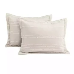 Kirklands Home Clipped Stripe 3-pc. Cali King Comforter Set Tan Online
