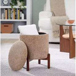Kirklands Home Daniella Storage Ottoman Tan Best