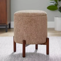 Kirklands Home Daniella Storage Ottoman Tan Best