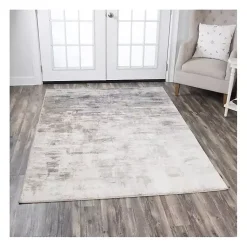 Kirklands Home Tan Edward Abstract Area Rug, 5x7 Clearance
