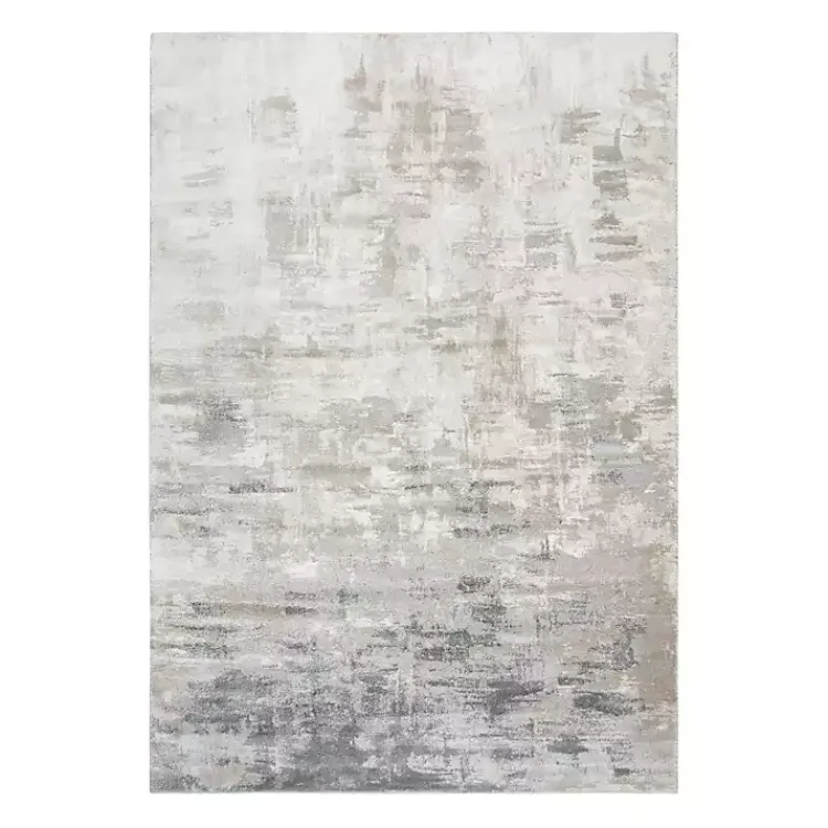 Kirklands Home Tan Edward Abstract Area Rug, 5x7 Clearance