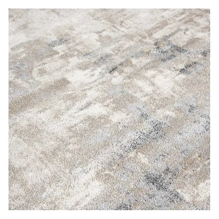 Kirklands Home Tan Edward Abstract Area Rug, 5x7 Clearance