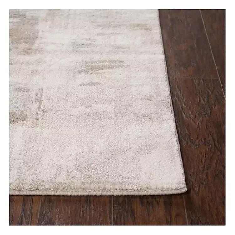 Kirklands Home Tan Edward Abstract Area Rug, 5x7 Clearance