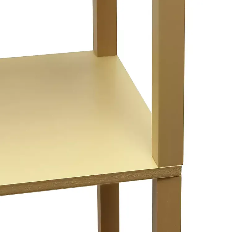 Kirklands Home Etagere Shelf Charging Floor Lamp Tan