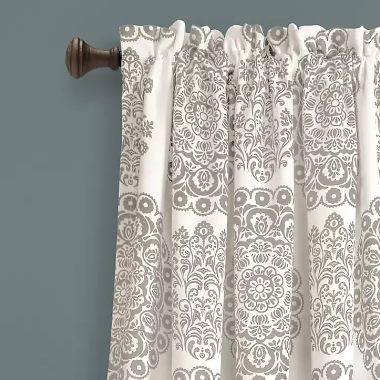 Kirklands Home Evie Medallion Curtain Panel Set, 95 in. Tan Clearance