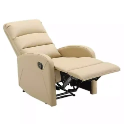 Kirklands Home Faux Leather Dormi Recliner Tan Best
