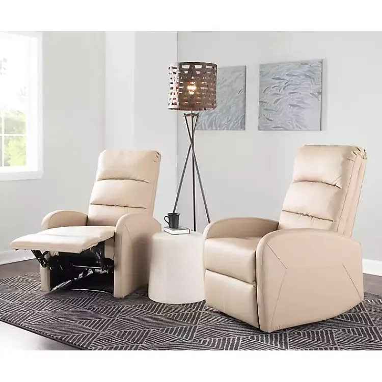 Kirklands Home Faux Leather Dormi Recliner Tan Best