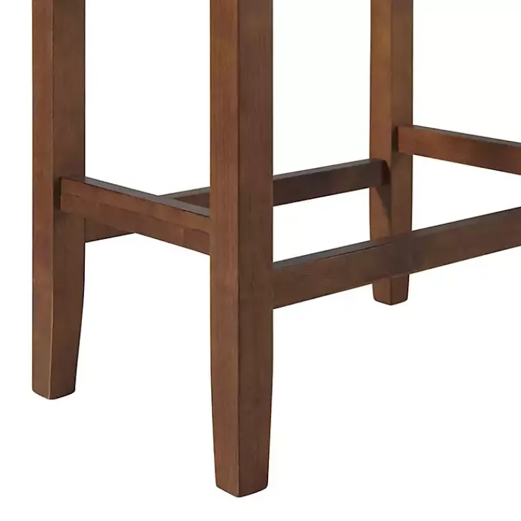 Kirklands Home Faux Leather Madison Walnut Counter Stool Tan Hot