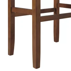 Kirklands Home Faux Leather Madison Walnut Bar Stool Tan Discount