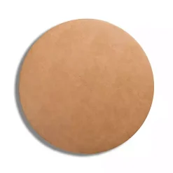 Kirklands Home Faux Leather Round Placemat Tan Hot