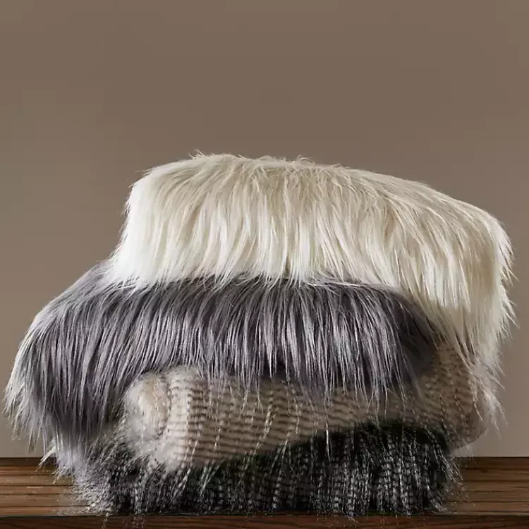Blankets & Throws>Kirklands Home Faux Mink Fur Throw Tan