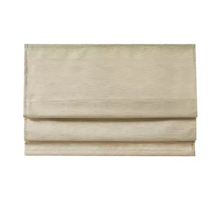 Kirklands Home Faux Silk Room Darkening Roman Shade, 27 in. Tan Discount