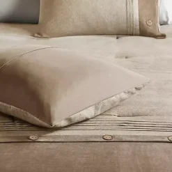 Kirklands Home Faux Suede 7-pc. King Comforter Set Tan Outlet