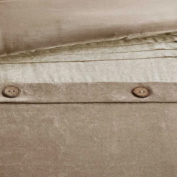 Kirklands Home Faux Suede 7-pc. King Comforter Set Tan Outlet