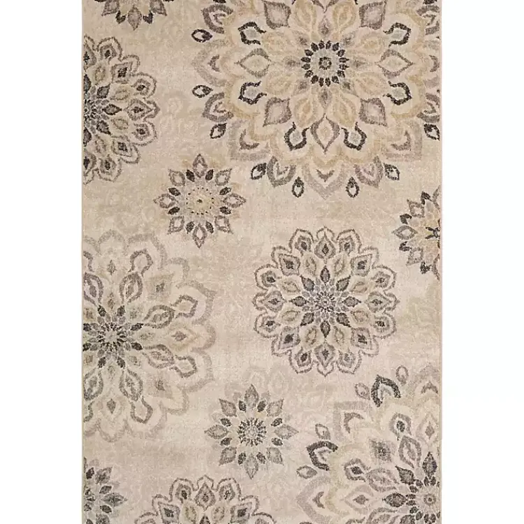 Kirklands Home Floral Mini Medallions Area Rug, 5x7 Tan Sale