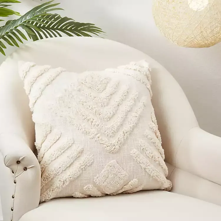 Pillows>Kirklands Home Geometric Tufted Pillow Tan