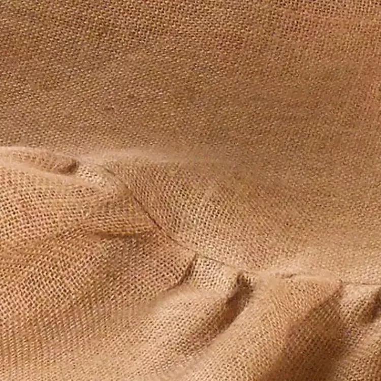 Christmas Tree Skirts & Collars>Kirklands Home Jute Ruffle Trim Christmas Tree Skirt, 53 in. Tan