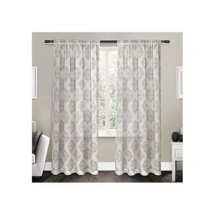 Kirklands Home Nagano Linen Curtain Panel Set, 96 in. Tan New