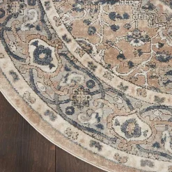 Kirklands Home Tan Navaro Medallion Round Area Rug, 5 ft. Sale