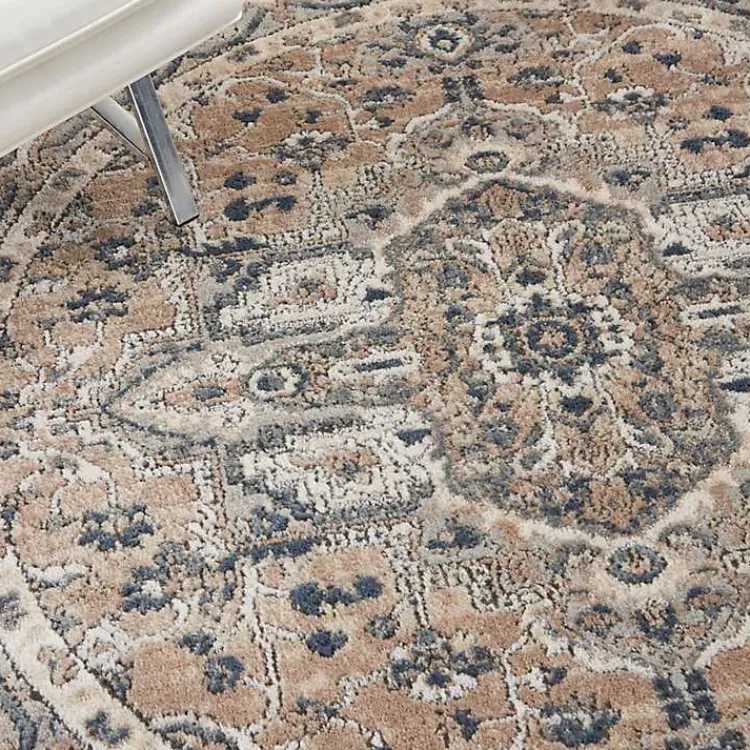 Kirklands Home Tan Navaro Medallion Round Area Rug, 5 ft. Sale