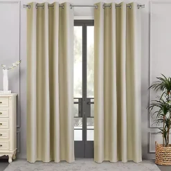 Kirklands Home Newberry Blackout Curtain Panel, 108 in. Tan Outlet