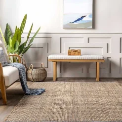 Kirklands Home Nona Emily Henderson x RugsUSA Area Rug, 4x6 Tan Clearance