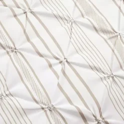 Kirklands Home Tan Pintuck Stripe King 5-pc. Comforter Set Outlet