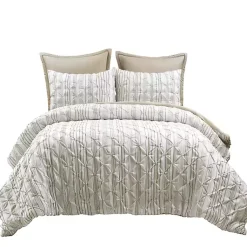 Kirklands Home Tan Pintuck Stripe King 5-pc. Comforter Set Outlet