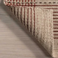 Kirklands Home Plaid Emily Henderson x RugsUSA Area Rug, 4x6 Tan Outlet