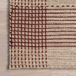 Kirklands Home Plaid Emily Henderson x RugsUSA Area Rug, 5x8 Tan Sale