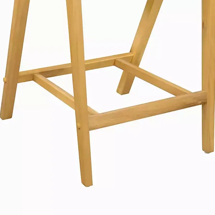 Kirklands Home Rope and Honey Wood Counter Stool Tan New