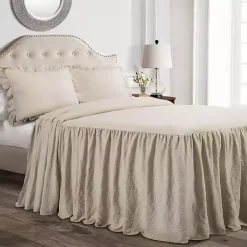 Kirklands Home Ruffle Skirt 3-pc. King Comforter Set Tan