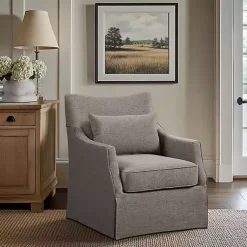 Kirklands Home Skirted Swivel Martha Stewart Accent Chair Tan Best
