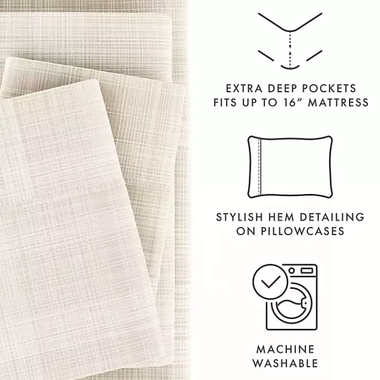 Kirklands Home Soft Thatch 3-pc. Twin Sheet Set Tan Online